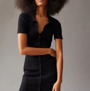 Urban Outfitters Dale Ribbed Bodycon Polo Dress